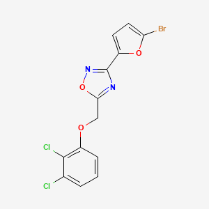 molecular formula C13H7BrCl2N2O3 B4304837 [3-(5-BROMO-2-FURYL)-1,2,4-OXADIAZOL-5-YL]METHYL (2,3-DICHLOROPHENYL) ETHER 