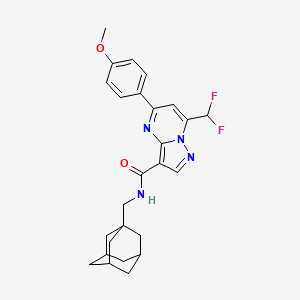 molecular formula C26H28F2N4O2 B4304919 N-[(ADAMANTAN-1-YL)METHYL]-7-(DIFLUOROMETHYL)-5-(4-METHOXYPHENYL)PYRAZOLO[1,5-A]PYRIMIDINE-3-CARBOXAMIDE 