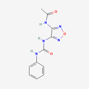 molecular formula C11H11N5O3 B4304974 N-{4-[(phenylcarbamoyl)amino]-1,2,5-oxadiazol-3-yl}acetamide 