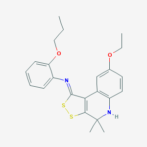 8-ethoxy-4,4-dimethyl-N-(2-propoxyphenyl)-5H-dithiolo[3,4-c]quinolin-1-imine
