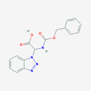 molecular formula C16H14N4O4 B043052 2-(1H-Benzo[d][1,2,3]triazol-1-yl)-2-(((benzyloxy)carbonyl)amino)acetic acid CAS No. 124676-19-3