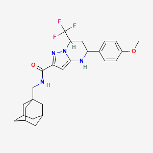 molecular formula C26H31F3N4O2 B4305318 N-[(ADAMANTAN-1-YL)METHYL]-5-(4-METHOXYPHENYL)-7-(TRIFLUOROMETHYL)-4H5H6H7H-PYRAZOLO[15-A]PYRIMIDINE-2-CARBOXAMIDE 