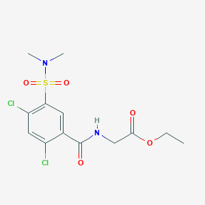 molecular formula C13H16Cl2N2O5S B4305562 ETHYL 2-({2,4-DICHLORO-5-[(DIMETHYLAMINO)SULFONYL]BENZOYL}AMINO)ACETATE 