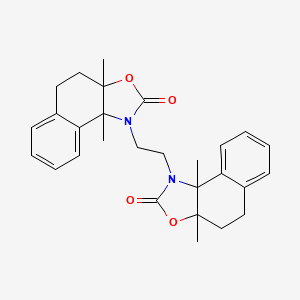 molecular formula C28H32N2O4 B4305609 1-{2-[3A,9B-DIMETHYL-2-OXO-3A,4,5,9B-TETRAHYDRONAPHTHO[1,2-D][1,3]OXAZOL-1(2H)-YL]ETHYL}-3A,9B-DIMETHYL-3A,4,5,9B-TETRAHYDRONAPHTHO[1,2-D][1,3]OXAZOL-2(1H)-ONE 