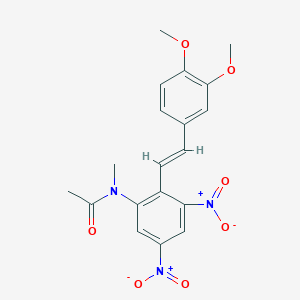 molecular formula C19H19N3O7 B4305625 N-{2-[(E)-2-(3,4-DIMETHOXYPHENYL)VINYL]-3,5-DINITROPHENYL}-N-METHYLACETAMIDE 