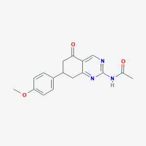 molecular formula C17H17N3O3 B430567 N-[7-(4-methoxyphenyl)-5-oxo-7,8-dihydro-6H-quinazolin-2-yl]acetamide CAS No. 351163-44-5