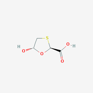 molecular formula C4H6O4S B043059 (2S,5S)-5-Hydroxy-1,3-oxathiolane-2-carboxylic acid CAS No. 147027-04-1