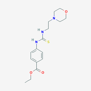 molecular formula C16H23N3O3S B430593 ETHYL 4-({[(2-MORPHOLINOETHYL)AMINO]CARBOTHIOYL}AMINO)BENZOATE 