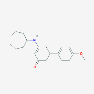 3-(Cycloheptylamino)-5-(4-methoxyphenyl)cyclohex-2-en-1-one
