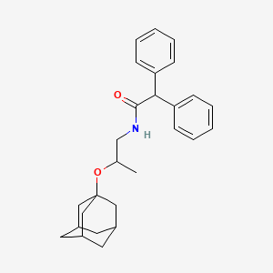 molecular formula C27H33NO2 B4305987 N-[2-(ADAMANTAN-1-YLOXY)PROPYL]-2,2-DIPHENYLACETAMIDE 