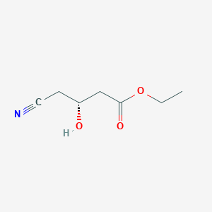 molecular formula C7H11NO3 B043060 ethyl (3R)-4-cyano-3-hydroxybutanoate CAS No. 141942-85-0