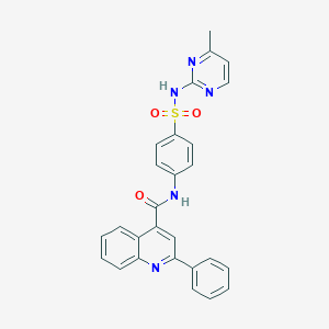 molecular formula C27H21N5O3S B430607 N-{4-[(4-methylpyrimidin-2-yl)sulfamoyl]phenyl}-2-phenylquinoline-4-carboxamide CAS No. 292064-98-3