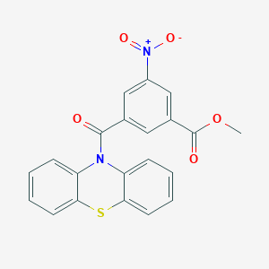 molecular formula C21H14N2O5S B430608 methyl 3-nitro-5-(10H-phenothiazin-10-ylcarbonyl)benzoate 