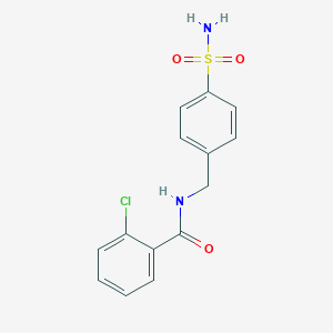 2-chloro-N-(4-sulfamoylbenzyl)benzamide