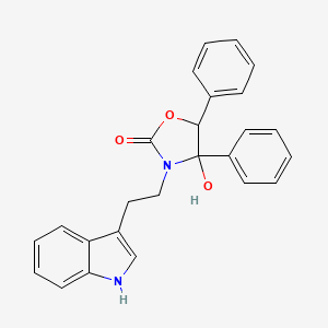 molecular formula C25H22N2O3 B4306149 4-HYDROXY-3-[2-(1H-INDOL-3-YL)ETHYL]-4,5-DIPHENYL-1,3-OXAZOLAN-2-ONE 
