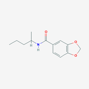 molecular formula C13H17NO3 B430617 N-(PENTAN-2-YL)-2H-1,3-BENZODIOXOLE-5-CARBOXAMIDE 