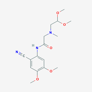 molecular formula C16H23N3O5 B4306186 N-(2-cyano-4,5-dimethoxyphenyl)-N~2~-(2,2-dimethoxyethyl)-N~2~-methylglycinamide 