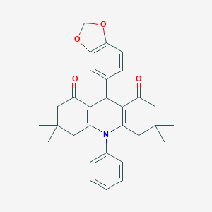 9-(1,3-benzodioxol-5-yl)-3,3,6,6-tetramethyl-10-phenyl-3,4,6,7,9,10-hexahydroacridine-1,8(2H,5H)-dione