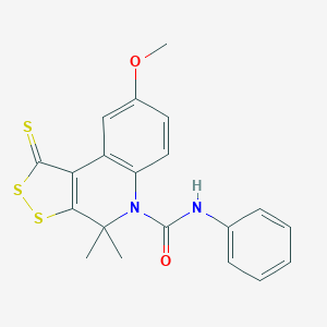 8-methoxy-4,4-dimethyl-N-phenyl-1-thioxo-1,4-dihydro-5H-[1,2]dithiolo[3,4-c]quinoline-5-carboxamide