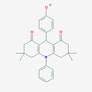 9-(4-hydroxyphenyl)-3,3,6,6-tetramethyl-10-phenyl-3,4,6,7,9,10-hexahydroacridine-1,8(2H,5H)-dione