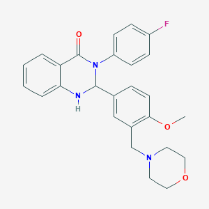 3-(4-fluorophenyl)-2-[4-methoxy-3-(morpholin-4-ylmethyl)phenyl]-2,3-dihydroquinazolin-4(1H)-one