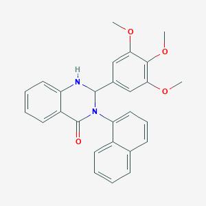 3-naphthalen-1-yl-2-[3,4,5-tris(methyloxy)phenyl]-2,3-dihydroquinazolin-4(1H)-one