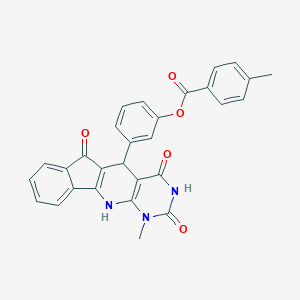 4-Methyl-benzoic acid 3-(1-methyl-2,4,6-trioxo-2,3,4,5,6,11-hexahydro-1H-indeno[