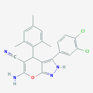 6-Amino-3-(3,4-dichlorophenyl)-4-mesityl-1,4-dihydropyrano[2,3-c]pyrazole-5-carbonitrile