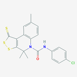 N-(4-chlorophenyl)-4,4,8-trimethyl-1-thioxo-1,4-dihydro-5H-[1,2]dithiolo[3,4-c]quinoline-5-carboxamide