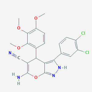 6-Amino-3-(3,4-dichlorophenyl)-4-(2,3,4-trimethoxyphenyl)-1,4-dihydropyrano[2,3-c]pyrazole-5-carbonitrile