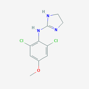 molecular formula C10H11Cl2N3O B043068 N-(2,6-二氯-4-甲氧基苯基)-4,5-二氢-1H-咪唑-2-胺 CAS No. 65936-24-5