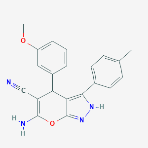 6-Amino-4-(3-methoxyphenyl)-3-(4-methylphenyl)-1,4-dihydropyrano[2,3-c]pyrazole-5-carbonitrile