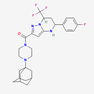 molecular formula C28H33F4N5O B4306932 [4-(1-ADAMANTYL)PIPERAZINO][5-(4-FLUOROPHENYL)-7-(TRIFLUOROMETHYL)-4,5,6,7-TETRAHYDROPYRAZOLO[1,5-A]PYRIMIDIN-2-YL]METHANONE 