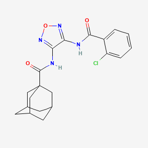 molecular formula C20H21ClN4O3 B4306973 N-{4-[(2-CHLOROBENZOYL)AMINO]-1,2,5-OXADIAZOL-3-YL}-1-ADAMANTANECARBOXAMIDE 