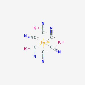 molecular formula C6FeK3N6<br>K3[Fe(CN)6]<br>K3[Fe(CN)]6<br>C6FeK3N6 B043070 Potassium ferricyanide CAS No. 13746-66-2