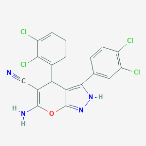 6-Amino-4-(2,3-dichlorophenyl)-3-(3,4-dichlorophenyl)-1,4-dihydropyrano[2,3-c]pyrazole-5-carbonitrile