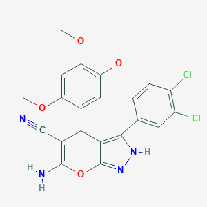 6-Amino-3-(3,4-dichlorophenyl)-4-(2,4,5-trimethoxyphenyl)-1,4-dihydropyrano[2,3-c]pyrazole-5-carbonitrile