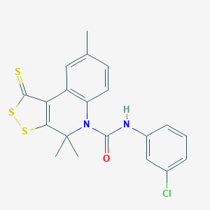 N-(3-chlorophenyl)-4,4,8-trimethyl-1-thioxo-1,4-dihydro-5H-[1,2]dithiolo[3,4-c]quinoline-5-carboxamide