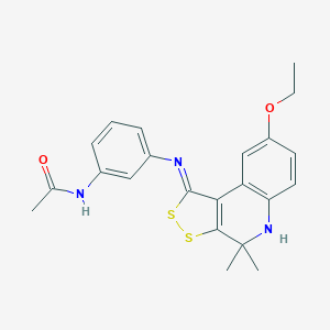 N-(3-{[(1Z)-8-ethoxy-4,4-dimethyl-4,5-dihydro-1H-[1,2]dithiolo[3,4-c]quinolin-1-ylidene]amino}phenyl)acetamide
