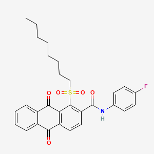 molecular formula C29H28FNO5S B4307152 N-(4-FLUOROPHENYL)-1-(OCTYLSULFONYL)-9,10-DIOXO-9,10-DIHYDRO-2-ANTHRACENECARBOXAMIDE 