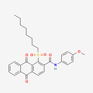 molecular formula C30H31NO6S B4307153 N-(4-METHOXYPHENYL)-1-(OCTYLSULFONYL)-9,10-DIOXO-9,10-DIHYDRO-2-ANTHRACENECARBOXAMIDE 