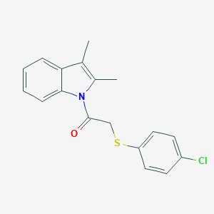 2-[(4-chlorophenyl)sulfanyl]-1-(2,3-dimethyl-1H-indol-1-yl)ethanone