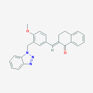 2-[3-(1H-1,2,3-benzotriazol-1-ylmethyl)-4-methoxybenzylidene]-3,4-dihydro-1(2H)-naphthalenone