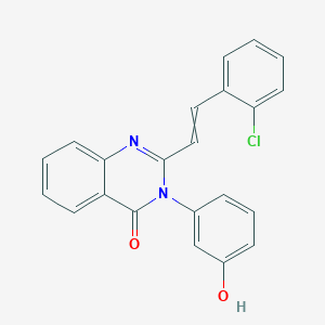 2-[2-(2-chlorophenyl)vinyl]-3-(3-hydroxyphenyl)quinazolin-4(3H)-one