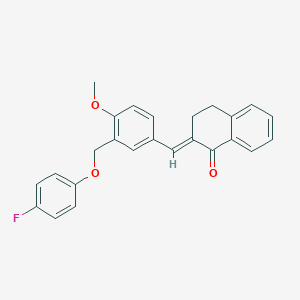 (2E)-2-{3-[(4-fluorophenoxy)methyl]-4-methoxybenzylidene}-3,4-dihydronaphthalen-1(2H)-one