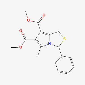 molecular formula C17H17NO4S B4307310 Dimethyl 5-methyl-3-phenyl-1,3-dihydropyrrolo[1,2-c][1,3]thiazole-6,7-dicarboxylate 