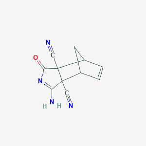 molecular formula C11H8N4O B4307334 3-amino-1-oxo-4,7-dihydro-1H-4,7-methanoisoindole-3a,7a-dicarbonitrile 