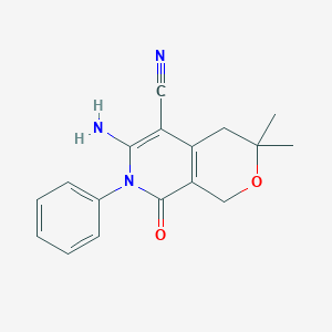 6-amino-3,3-dimethyl-8-oxo-7-phenyl-3,4,7,8-tetrahydro-1H-pyrano[3,4-c]pyridine-5-carbonitrile