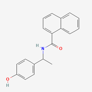 molecular formula C19H17NO2 B4307397 N-[1-(4-hydroxyphenyl)ethyl]naphthalene-1-carboxamide 