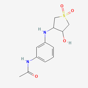 molecular formula C12H16N2O4S B4307441 N-{3-[(4-HYDROXY-11-DIOXO-1LAMBDA6-THIOLAN-3-YL)AMINO]PHENYL}ACETAMIDE 